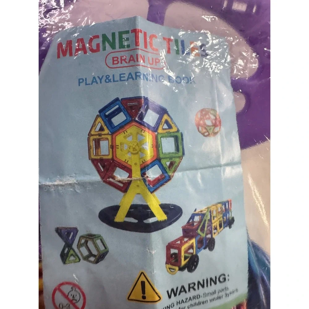 Magnetic‎ Tiles Brain Up Play & Learning Building Set Rainbow Colors STEM Toy